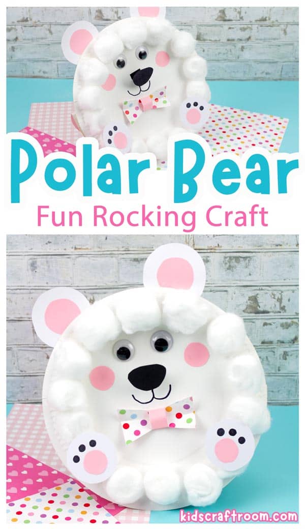 Cute Paper Plate Rocking Polar Bear Craft For Kids - Kids Craft Room
