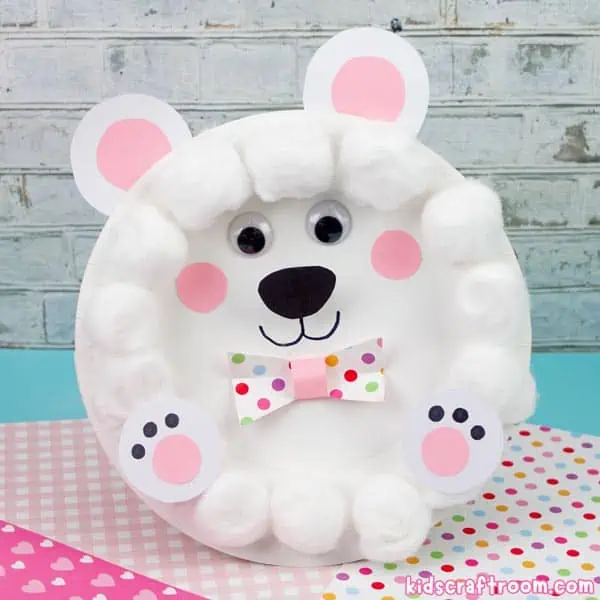 Cute Paper Plate Rocking Polar Bear Craft For Kids