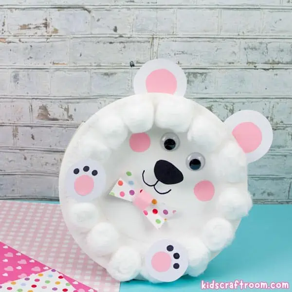 Paper Plate Rocking Polar Bear Craft
