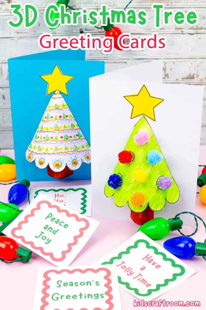 How To Make a Paper 3D Christmas Tree Card - Kids Craft Room
