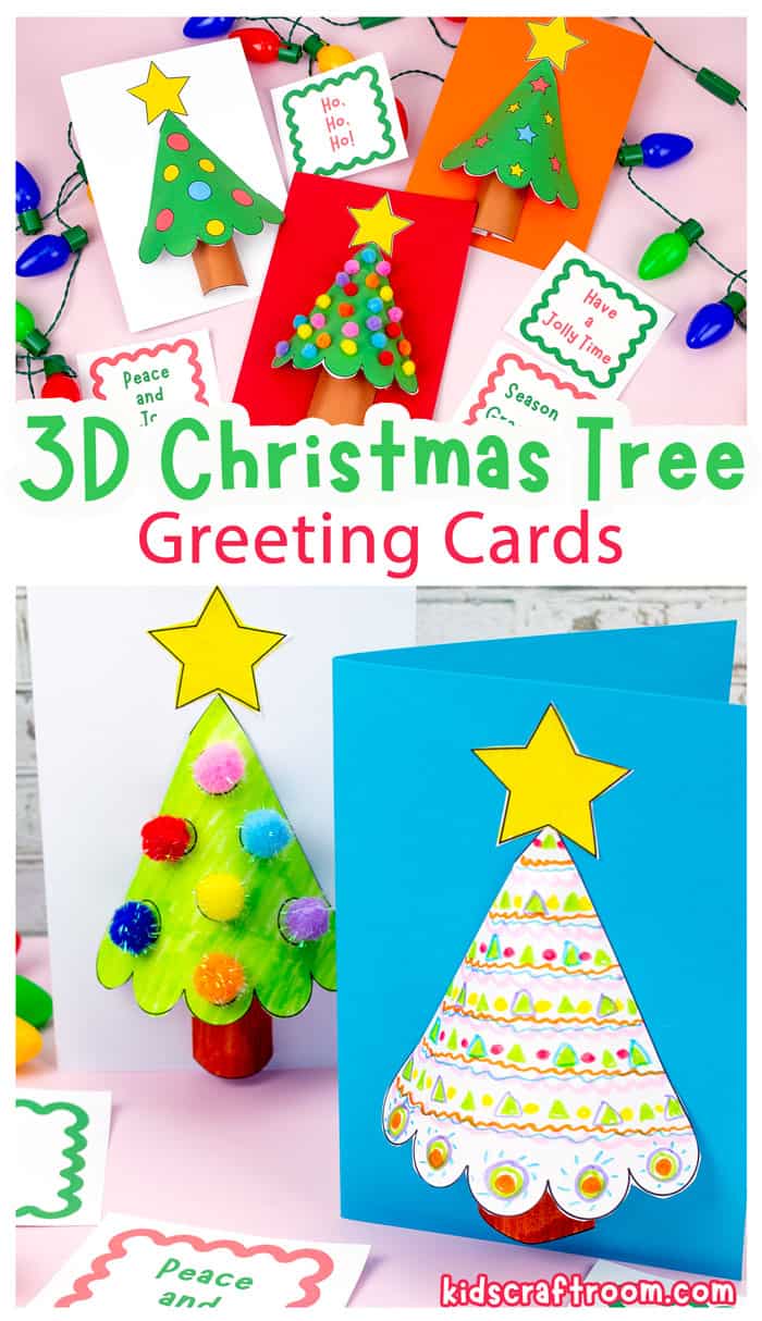 How To Make a Paper 3D Christmas Tree Card - Kids Craft Room