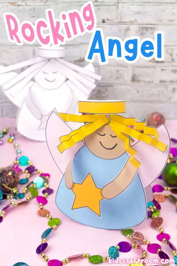 Easy Rocking Angel Craft For Kids (Printable Template) - Kids Craft Room