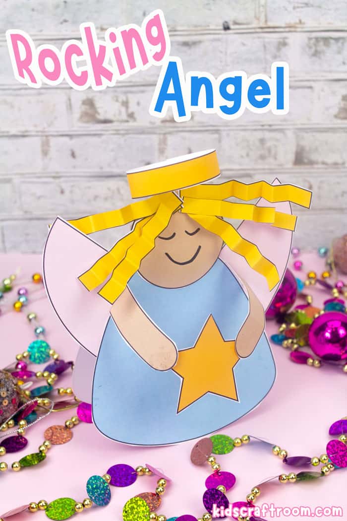 Easy Rocking Angel Craft For Kids (Printable Template) - Kids Craft Room