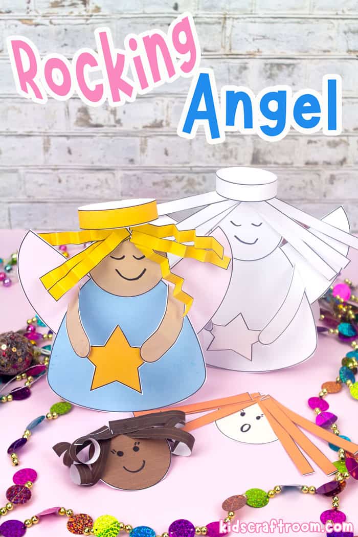 Easy Rocking Angel Craft For Kids (Printable Template) - Kids Craft Room